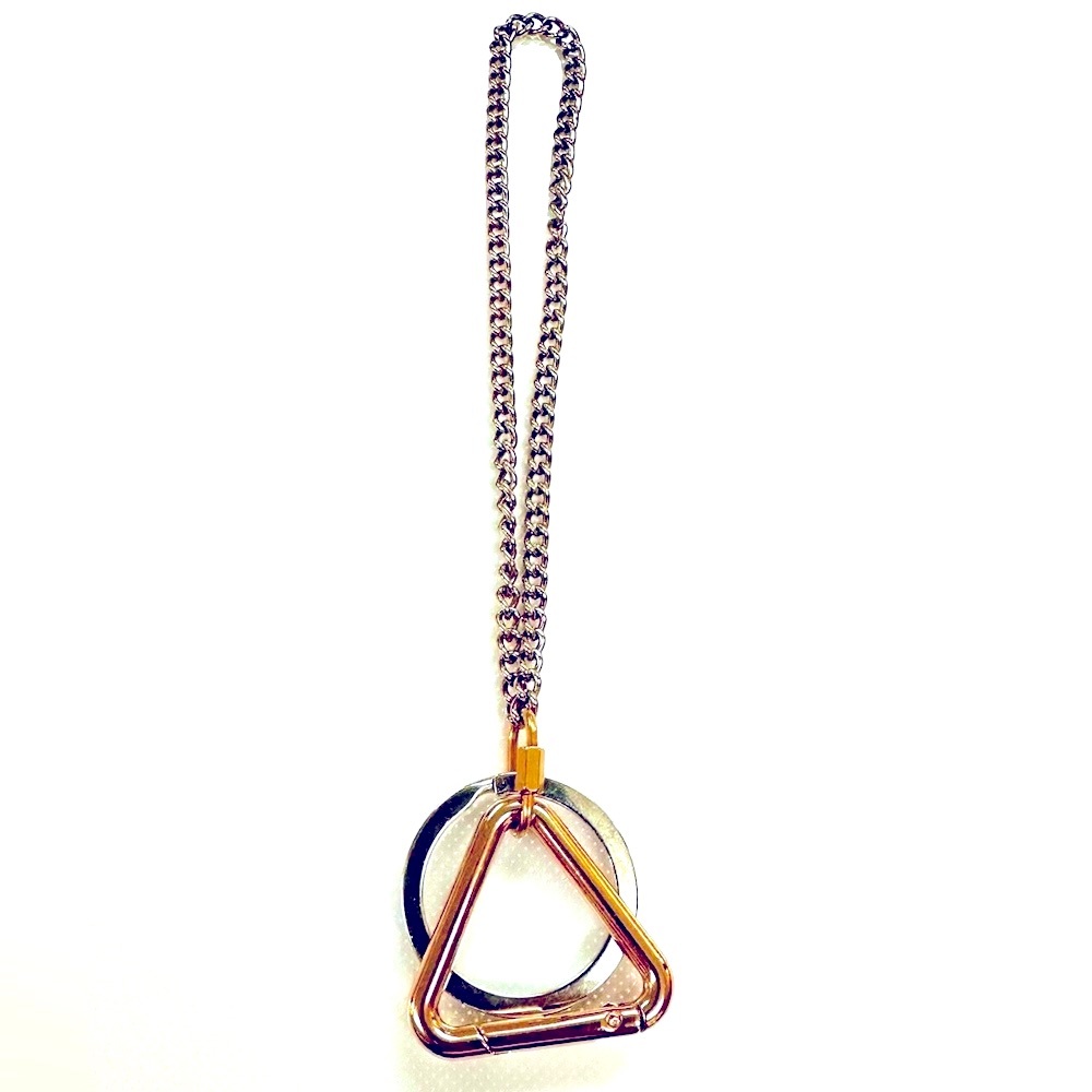 Keychain with Triangle Carabiner and Chain